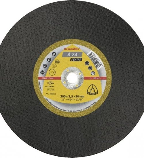 Klingspor A24 Extra 300 mil (12 inch) flat cutting disc for con saw