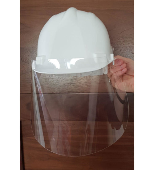 Portwest - CV13 - 300 Micron APET Helmet Screen Clear - MOQ 10 units
