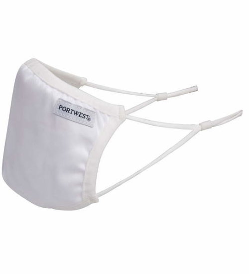 Portwest CV33 - 3-Ply Anti-Microbial Fabric Face Mask