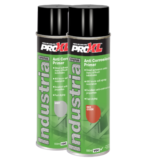 ProXL Industrial anti corrosion epoxy based primer - Red/Grey 500ml aerosol