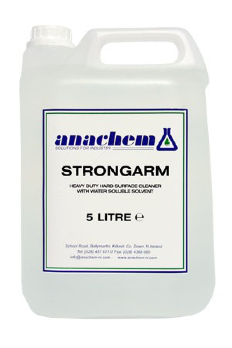 Anachem strongarm industrial hard surface cleaner 5 litre soluble