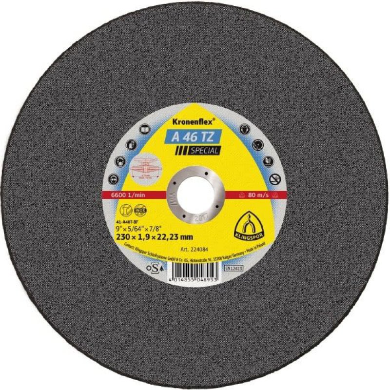 Klingspor A46TZ 230 x 1.9 flat cutting disc