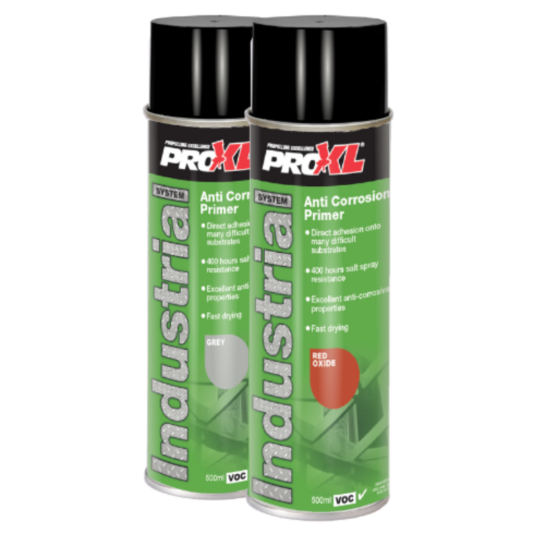 ProXL Industrial anti corrosion epoxy based primer - Red/Grey 500ml aerosol