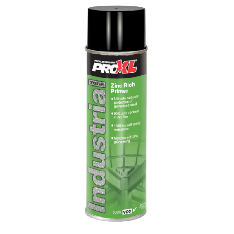 ProXL Industrial zinc rich primer galvanising spray dark finish - 500ml aerosol