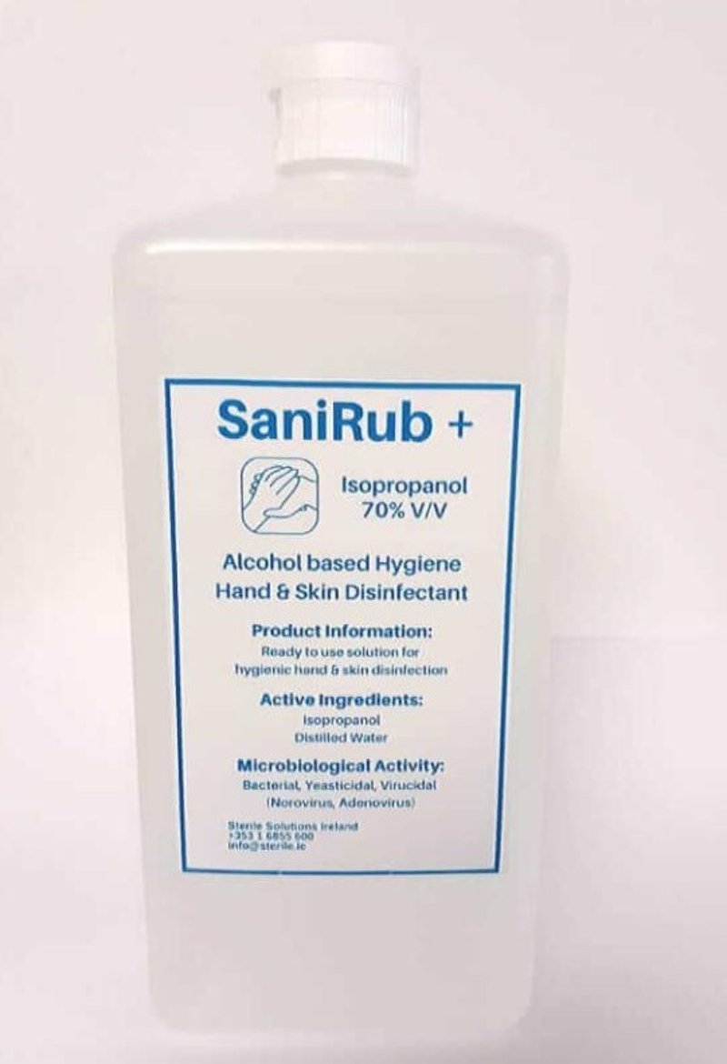 SaniRub 70% Alcohol hand sanitiser and skin disinfectant - Residue free - 15 litre with pour cap