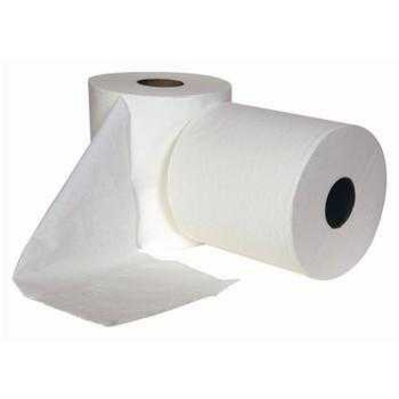 260mm x 400m 2 pack HEAVY DUTY white paper roll - 100% recycled