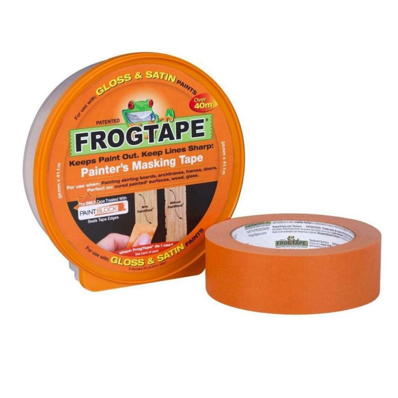 Frog Tape Orange Gloss & Satin Painters Masking Tape no bleed sharp lines - 36mm 41.1m