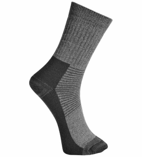 Portwest SK11 - Grey Thermal work socks - cushioned for comfort - designed for winter