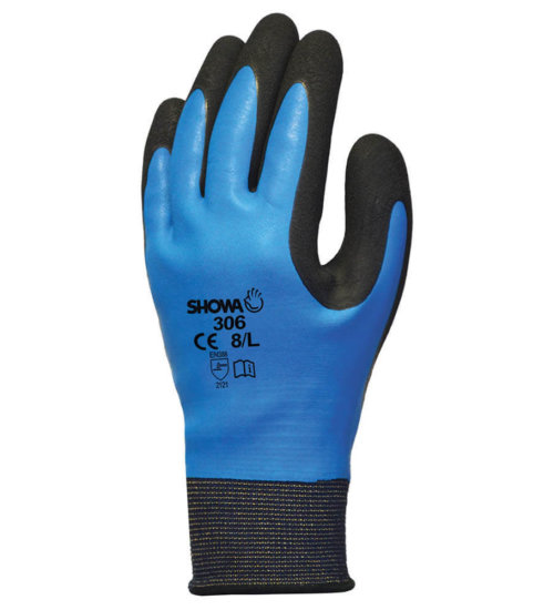 SHOWA 306 Latex Waterproof Work Gloves