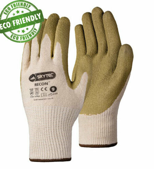 Skytec RECON latex heavy duty grip glove - Eco friendly with recycled materials