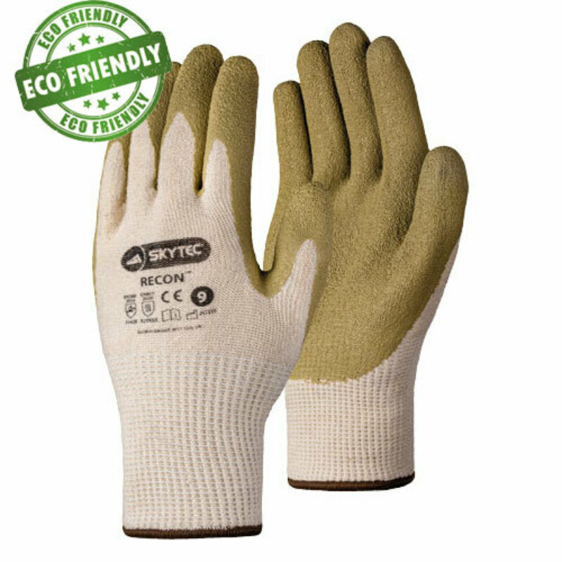 Skytec RECON latex heavy duty grip glove - Eco friendly with recycled materials