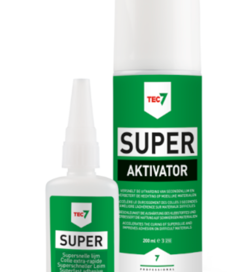 Tec 7 50g superglue and activator 200ml kit - High strength adhesive mitre bond kit